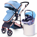 Baby Stoller 3 en 1 High View Pram Pramable Pushchair pour les nouveau-nés